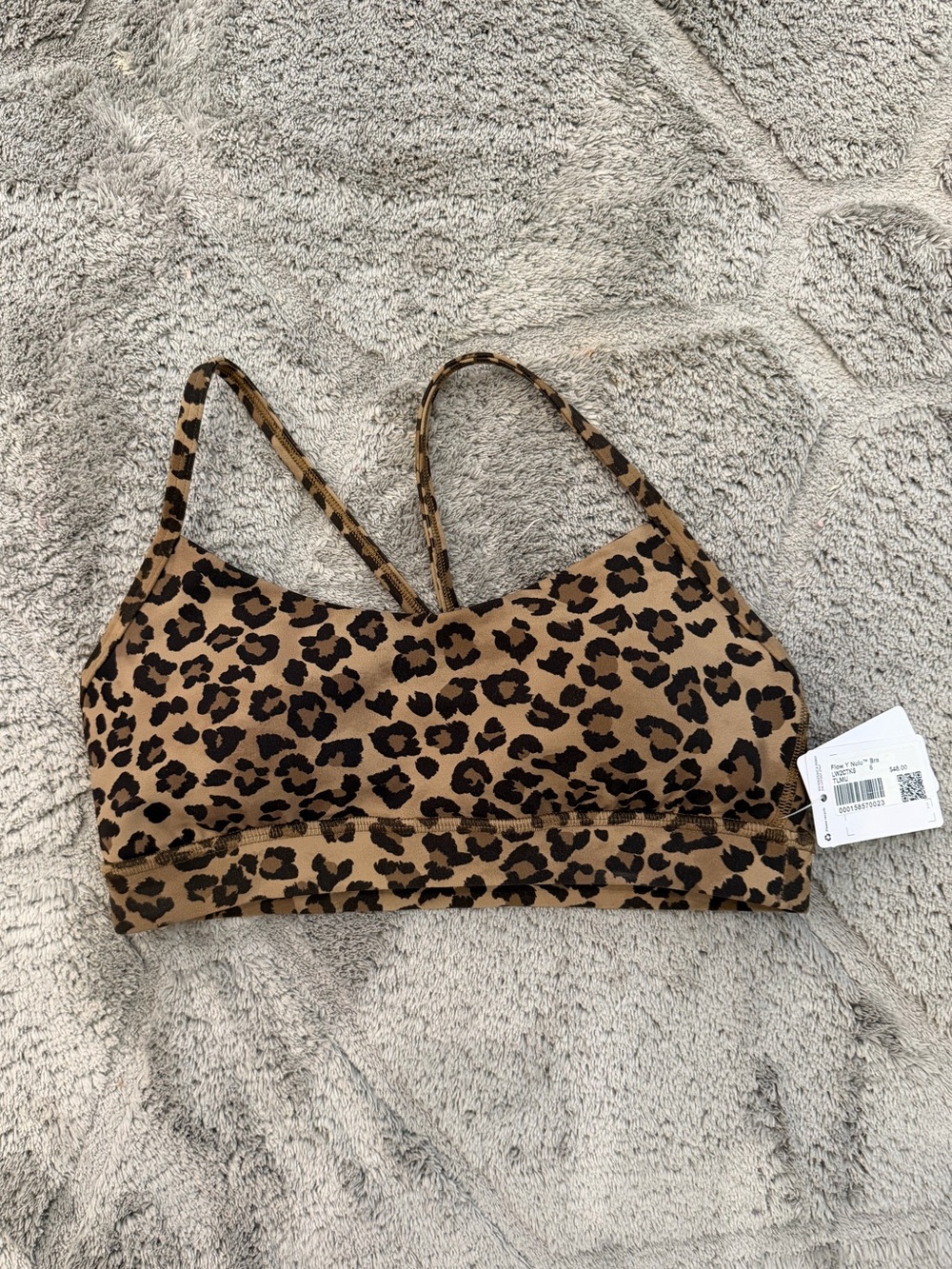lululemon athletica Leopard Print Bra - Brown/Black
